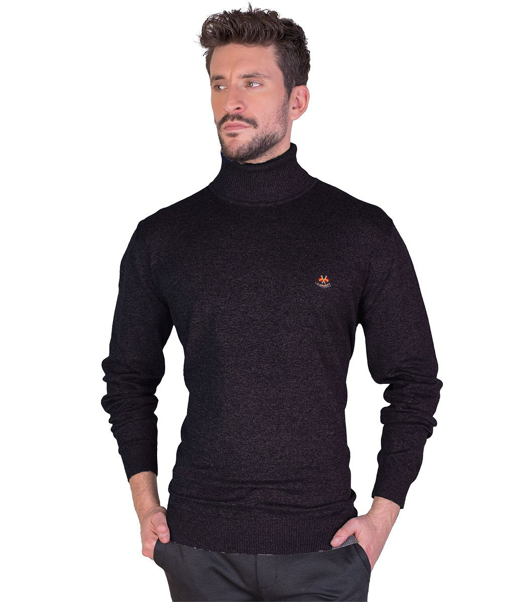 Serie10753 suéter cuello cisne color negro