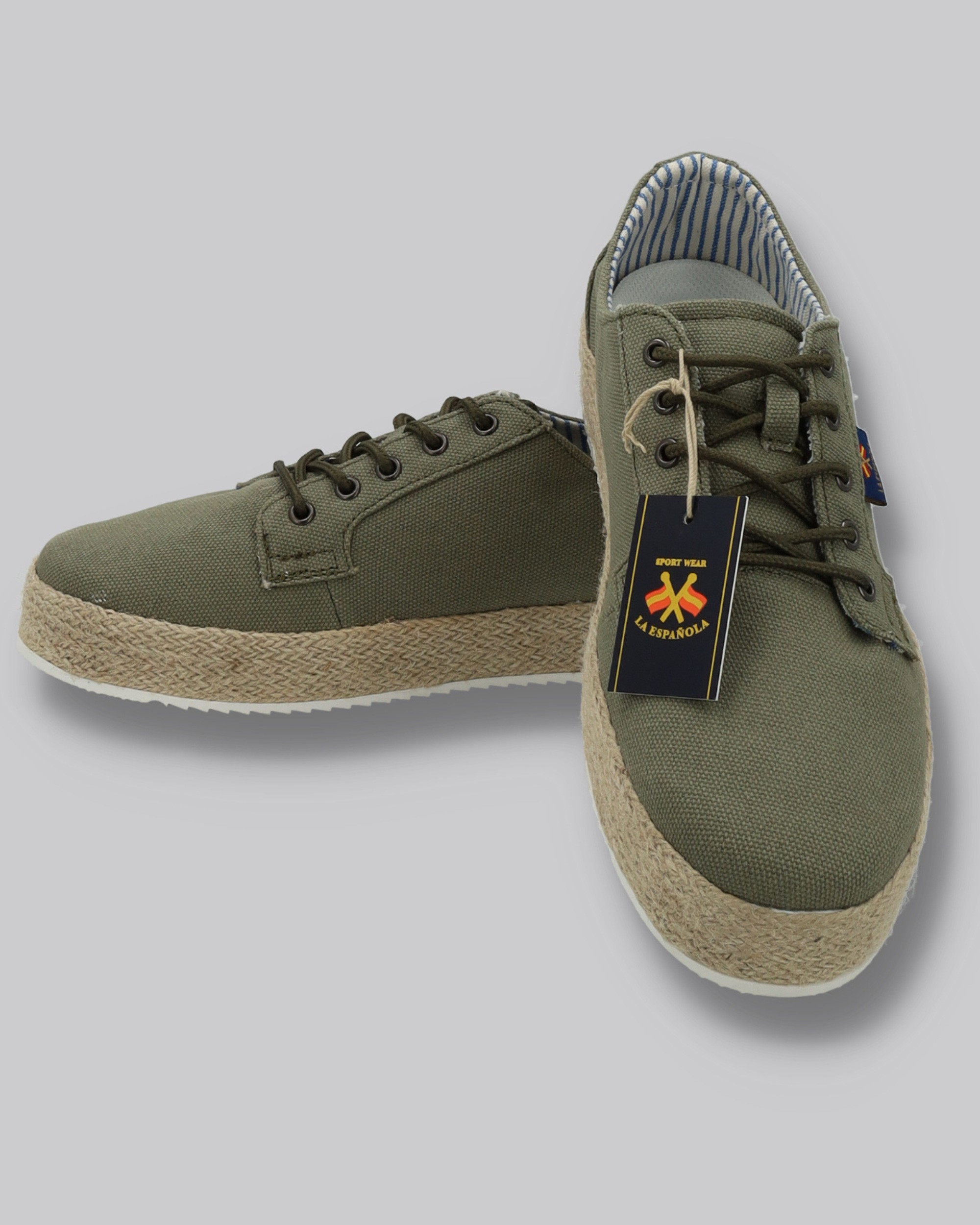 Zapato lona con cordones y suela yute - Modelo Segovia