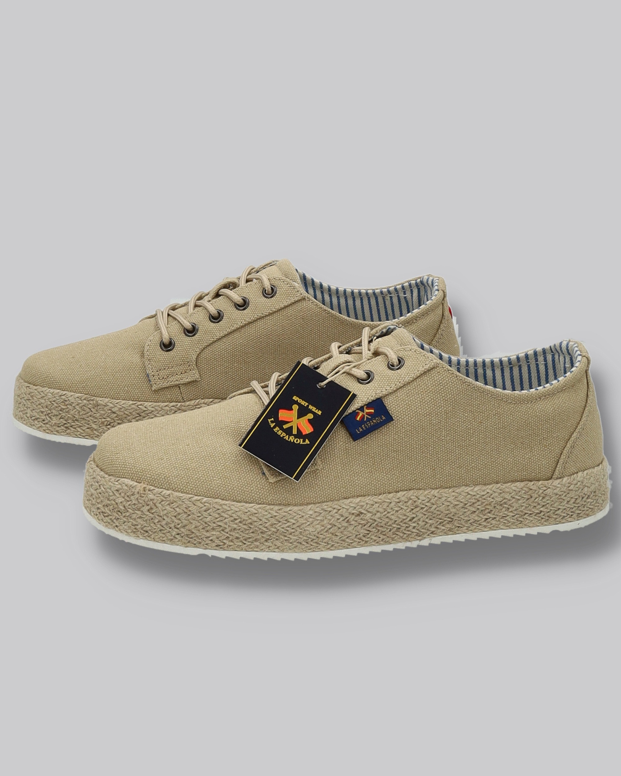 Zapato lona con cordones y suela yute - Modelo Segovia