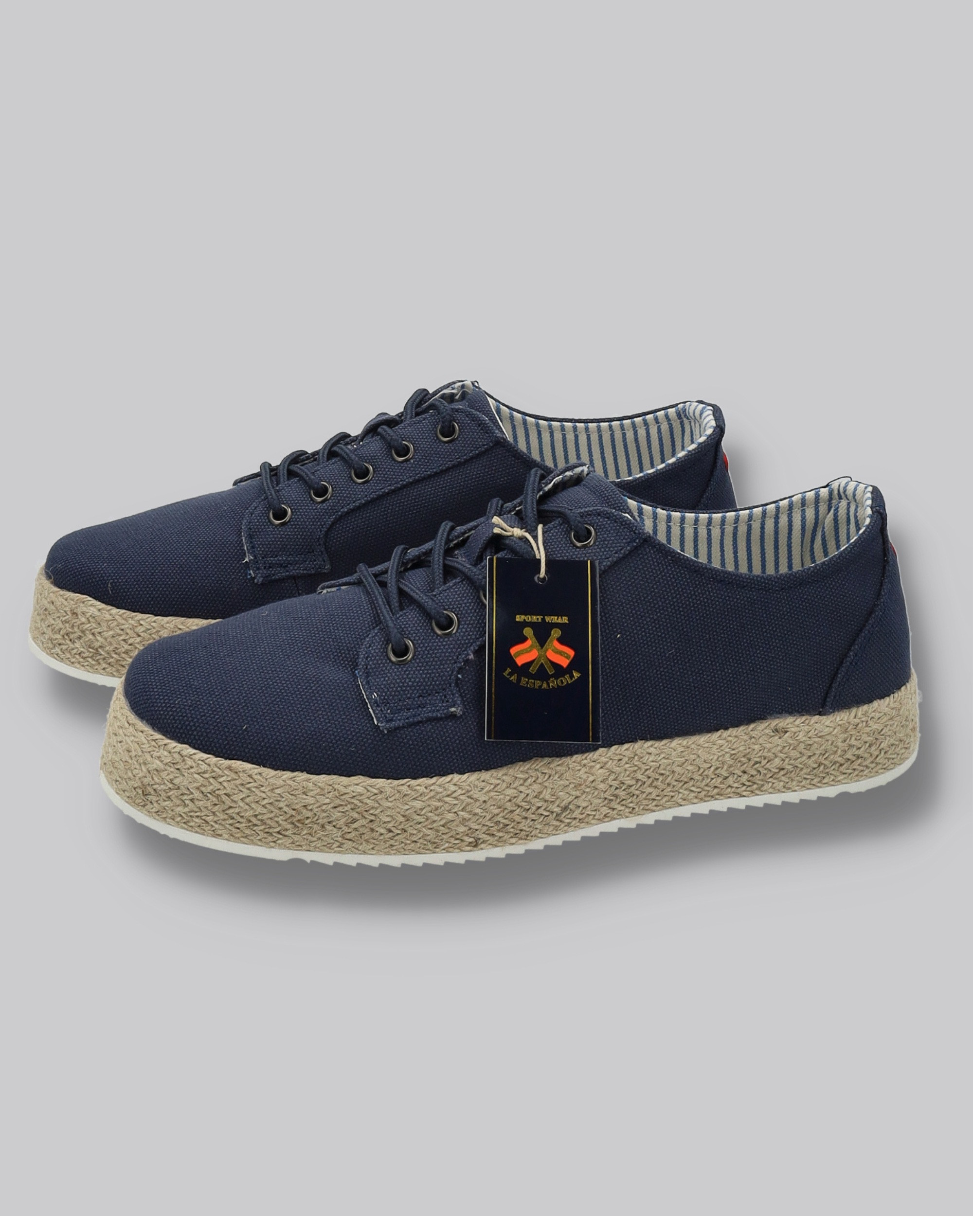 Zapato lona con cordones y suela yute - Modelo Segovia