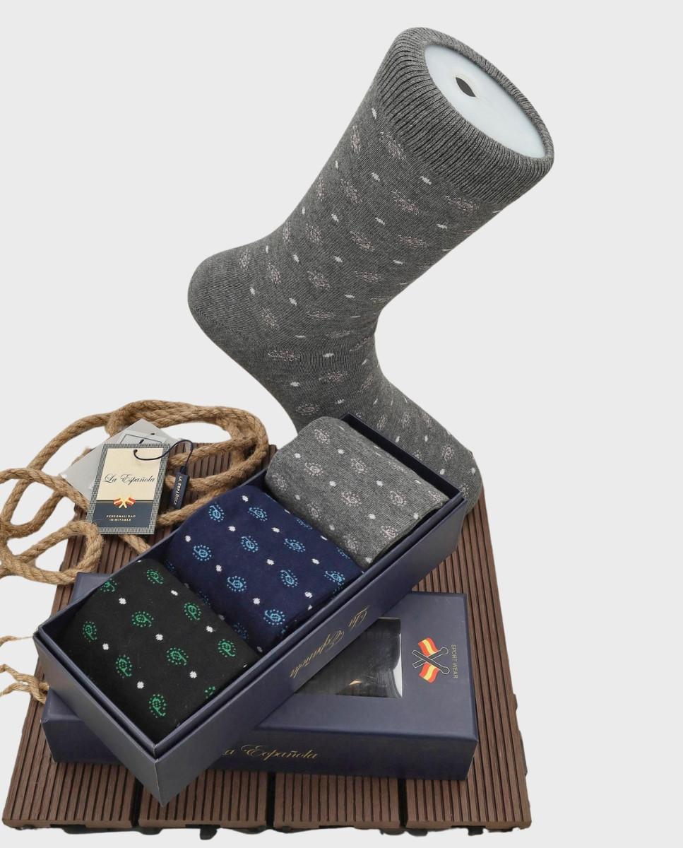 Serie 19032 Pack 3 calcetines para hombre