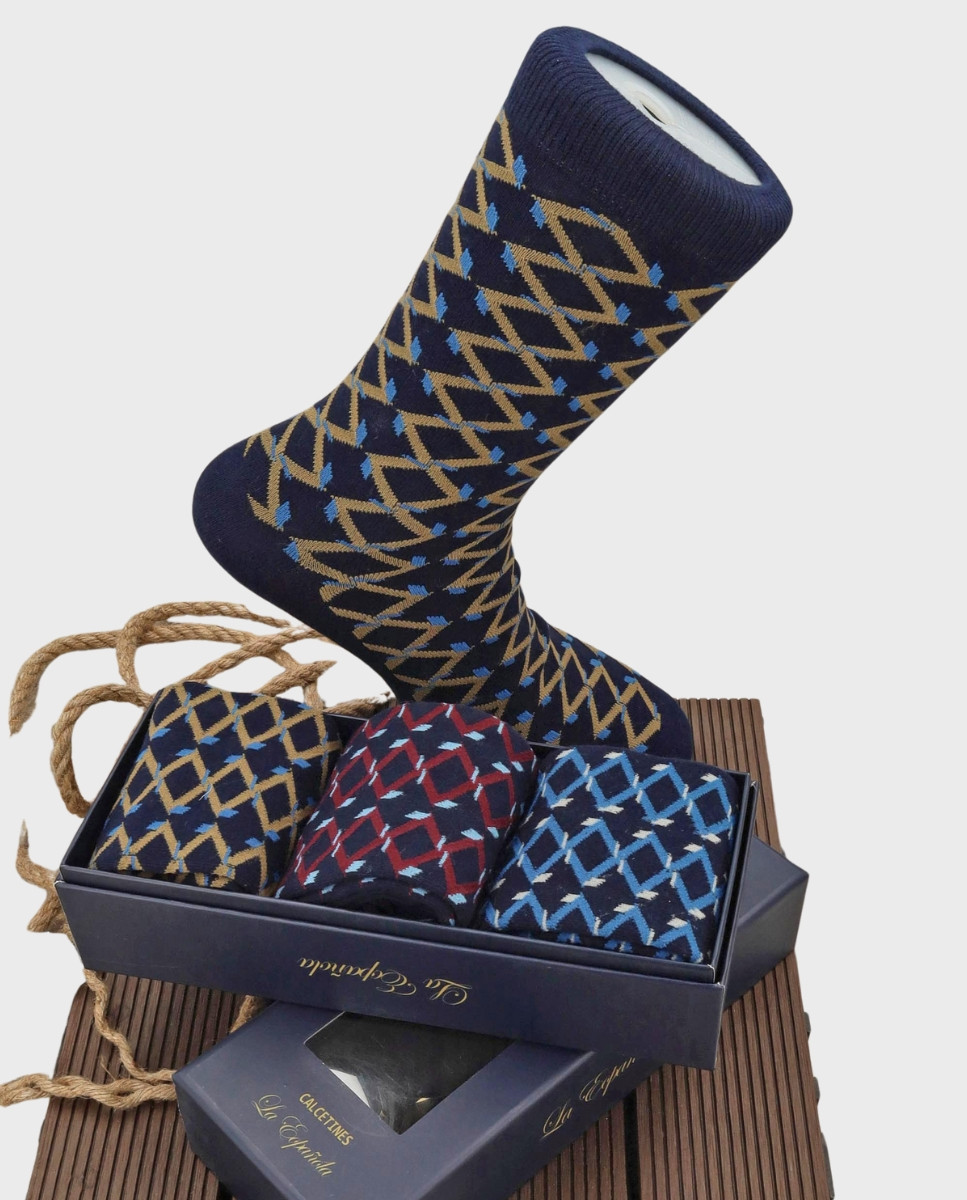 Serie 19034 Pack 3 calcetines para hombre