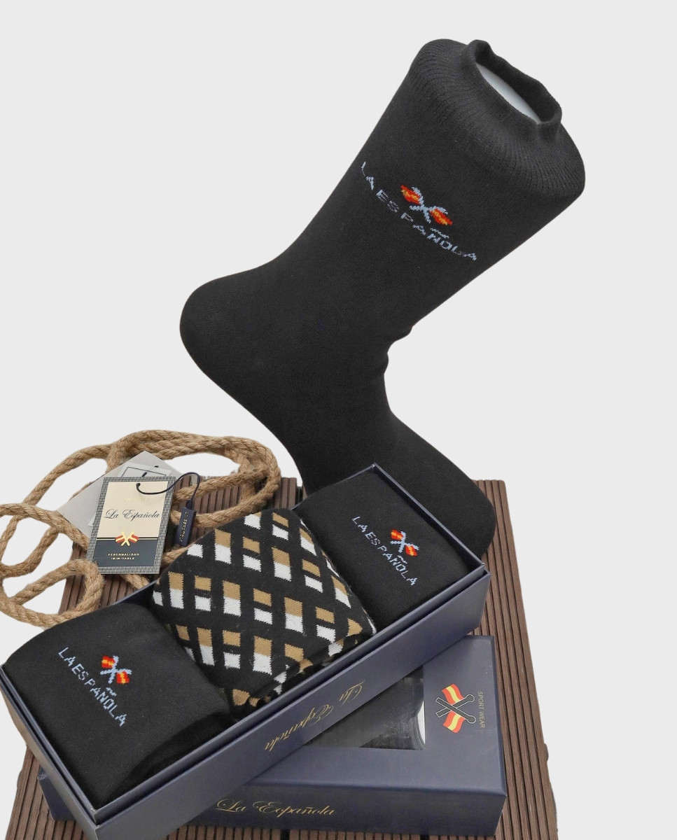 Serie 19035 Pack 3 calcetines para hombre