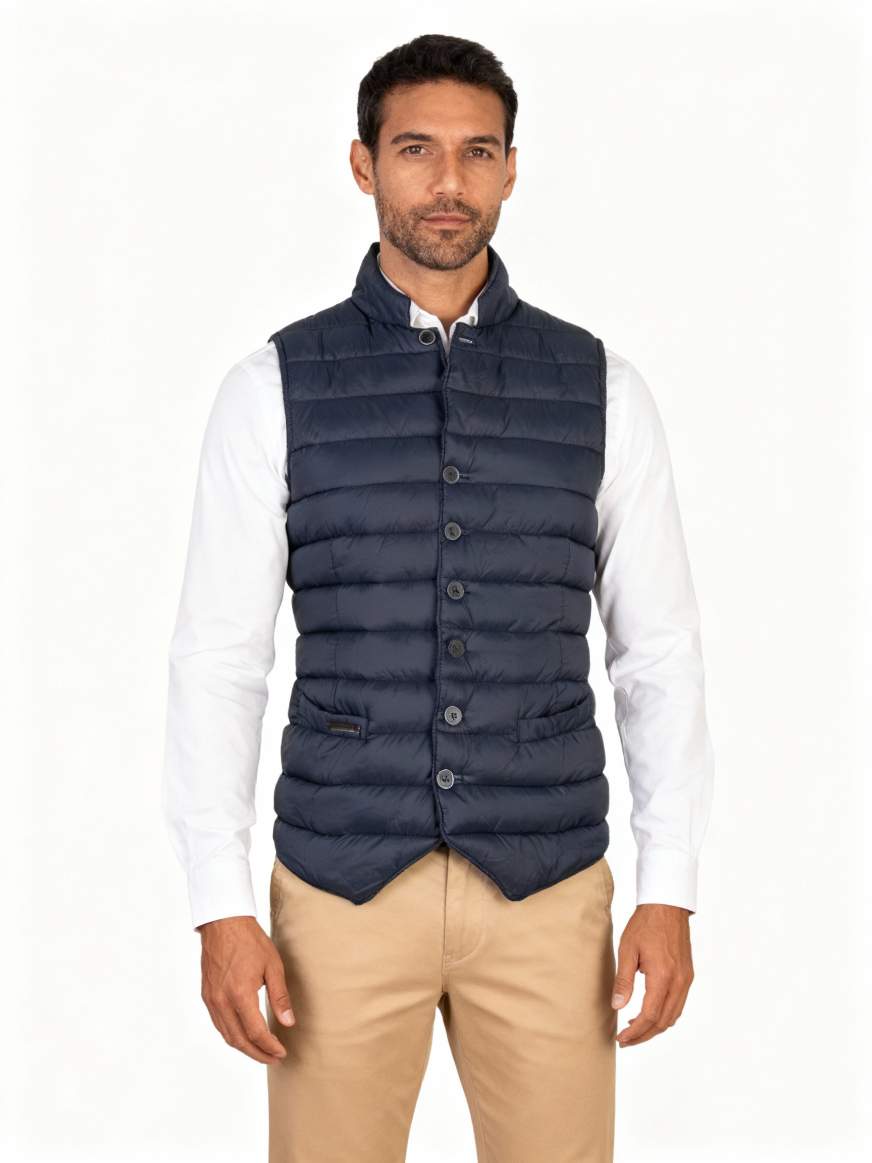 Serie  Peter chaleco acolchado color azul marino