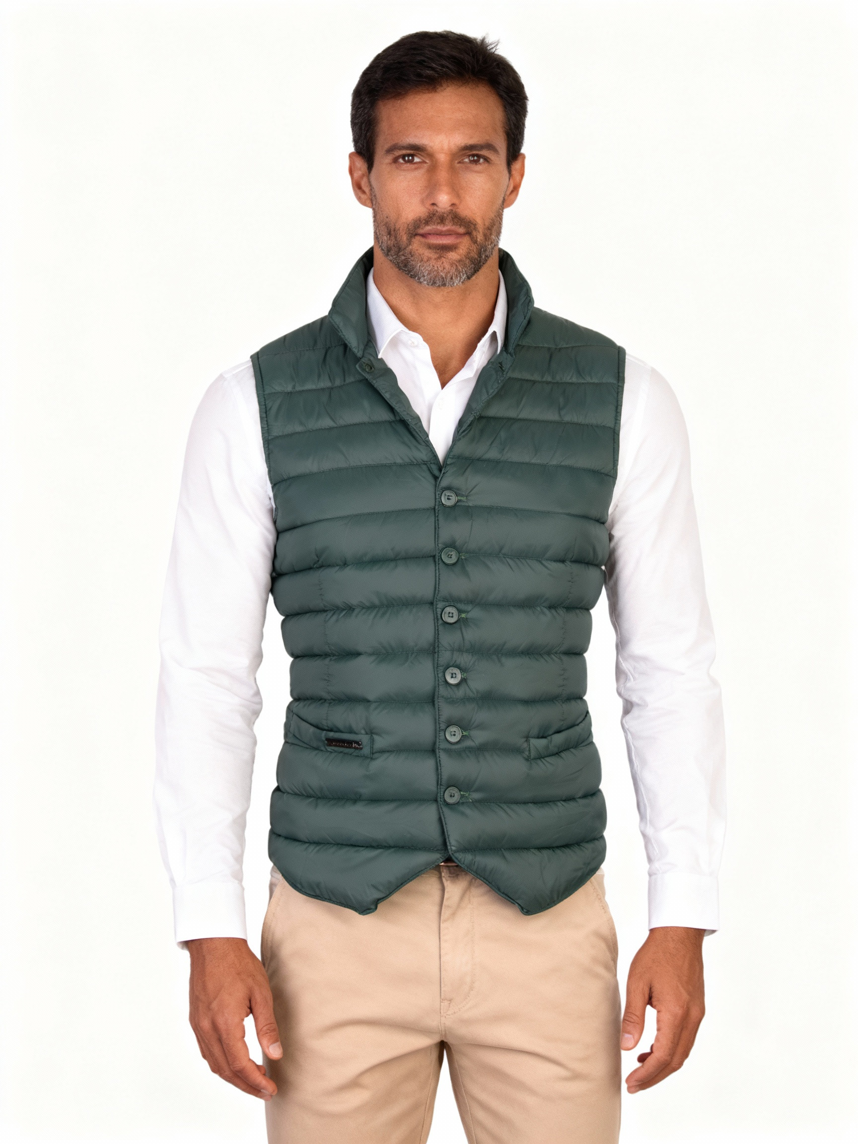 chaleco acolchado  verde serie peter