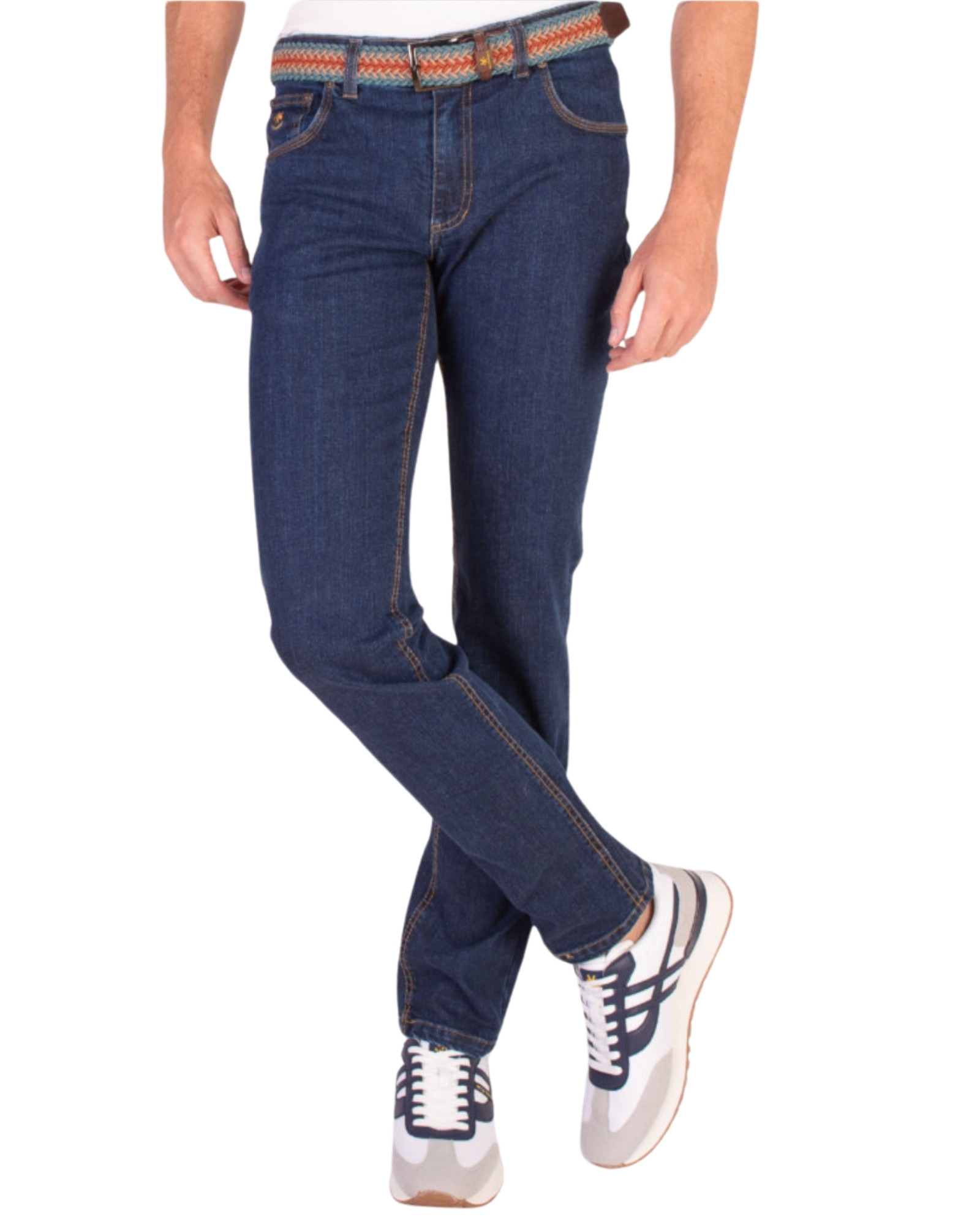 Pantalón vaquero 5 bolsillos lavado piedra serie 750