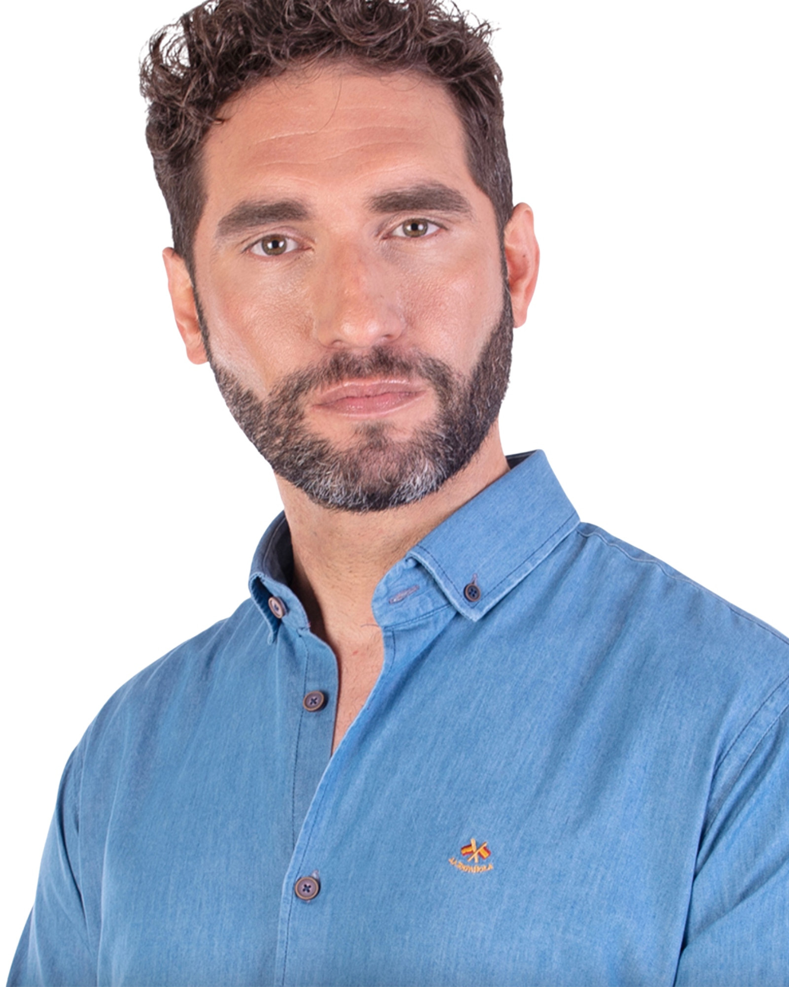 Camisa vaquera cuello boton serie 56303