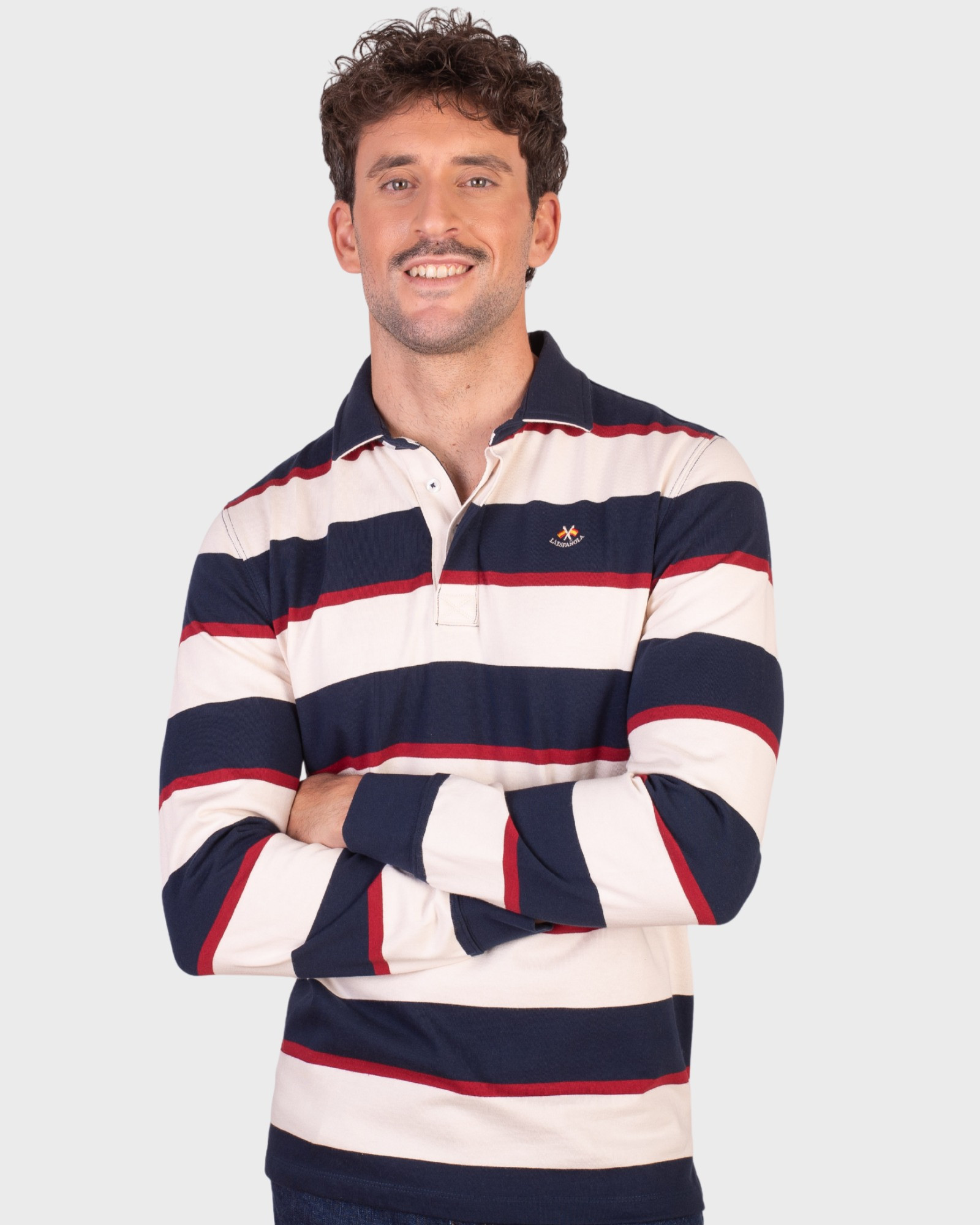 Serie 10909 Polo algódón rayas color único