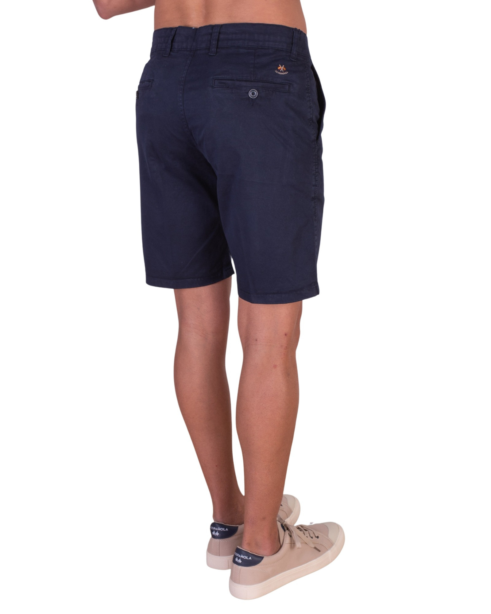 Serie Busquet Pantalón bermuda algodón color azul marino
