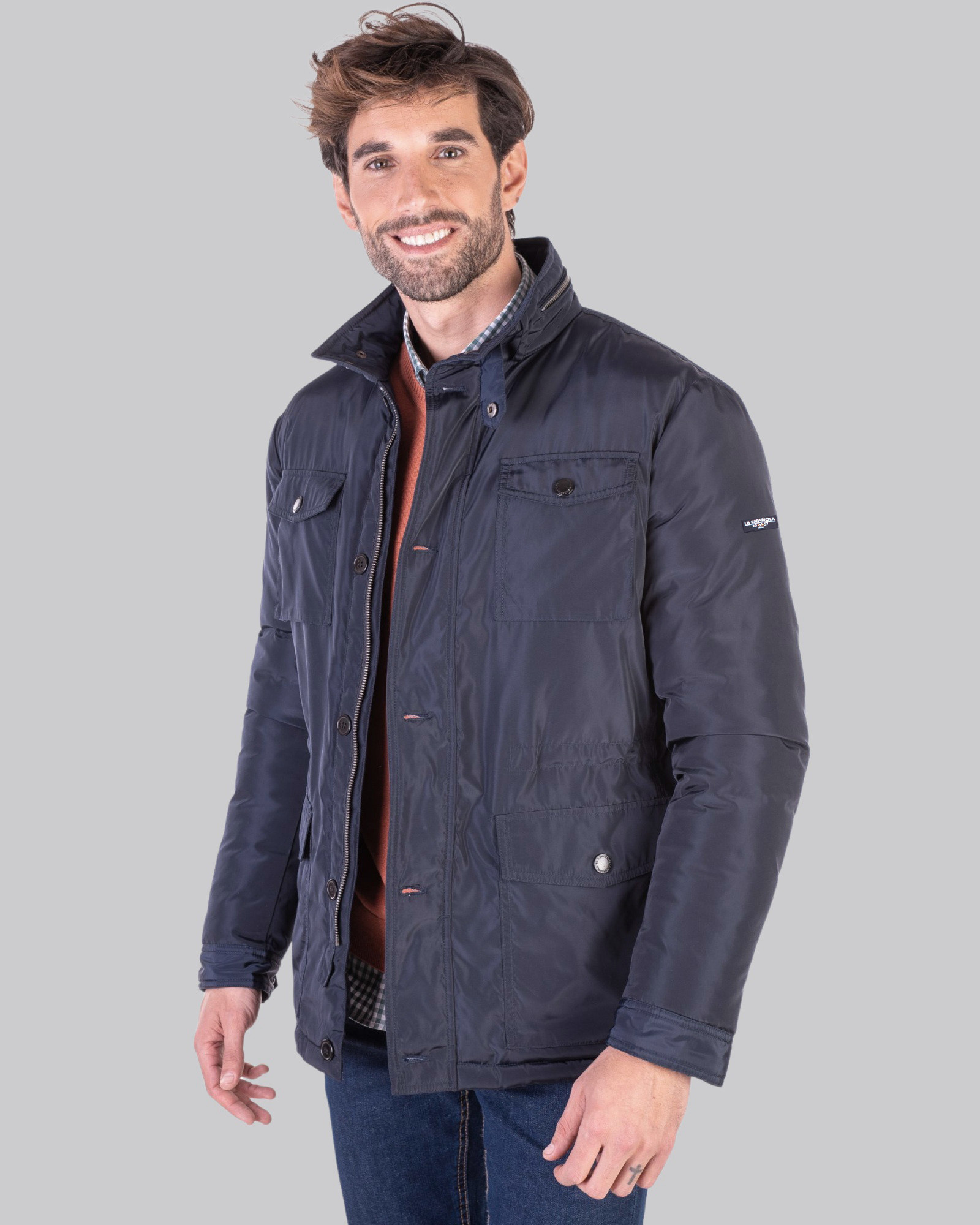 SERIE 10841 Chaquetón multi bolsillo azul marino