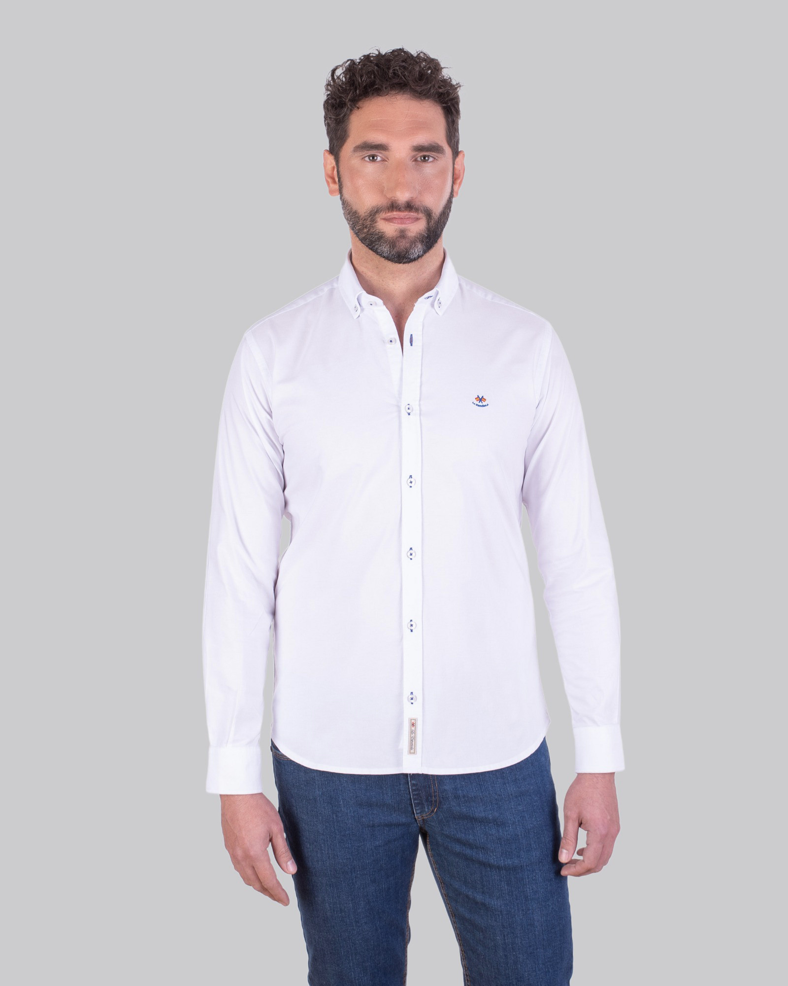 Serie 56067 Camisa algodón con triple codera hombre