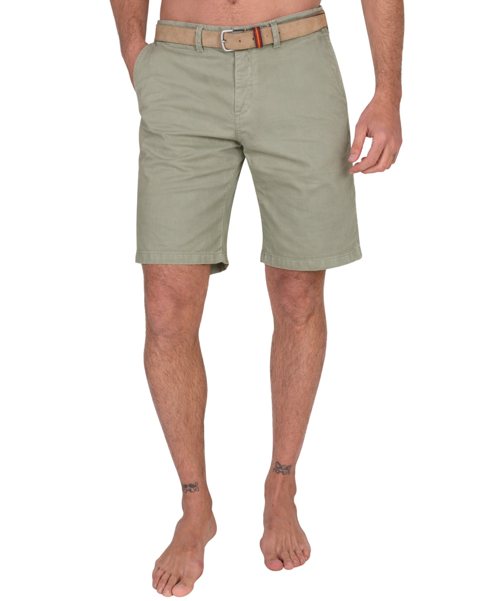 Pantalón bermuda algodón 51 arena serie Busquet