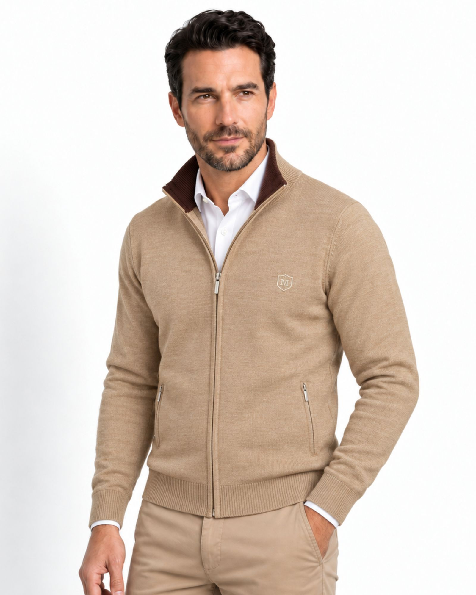 Chaqueta básica serie 140 color beige