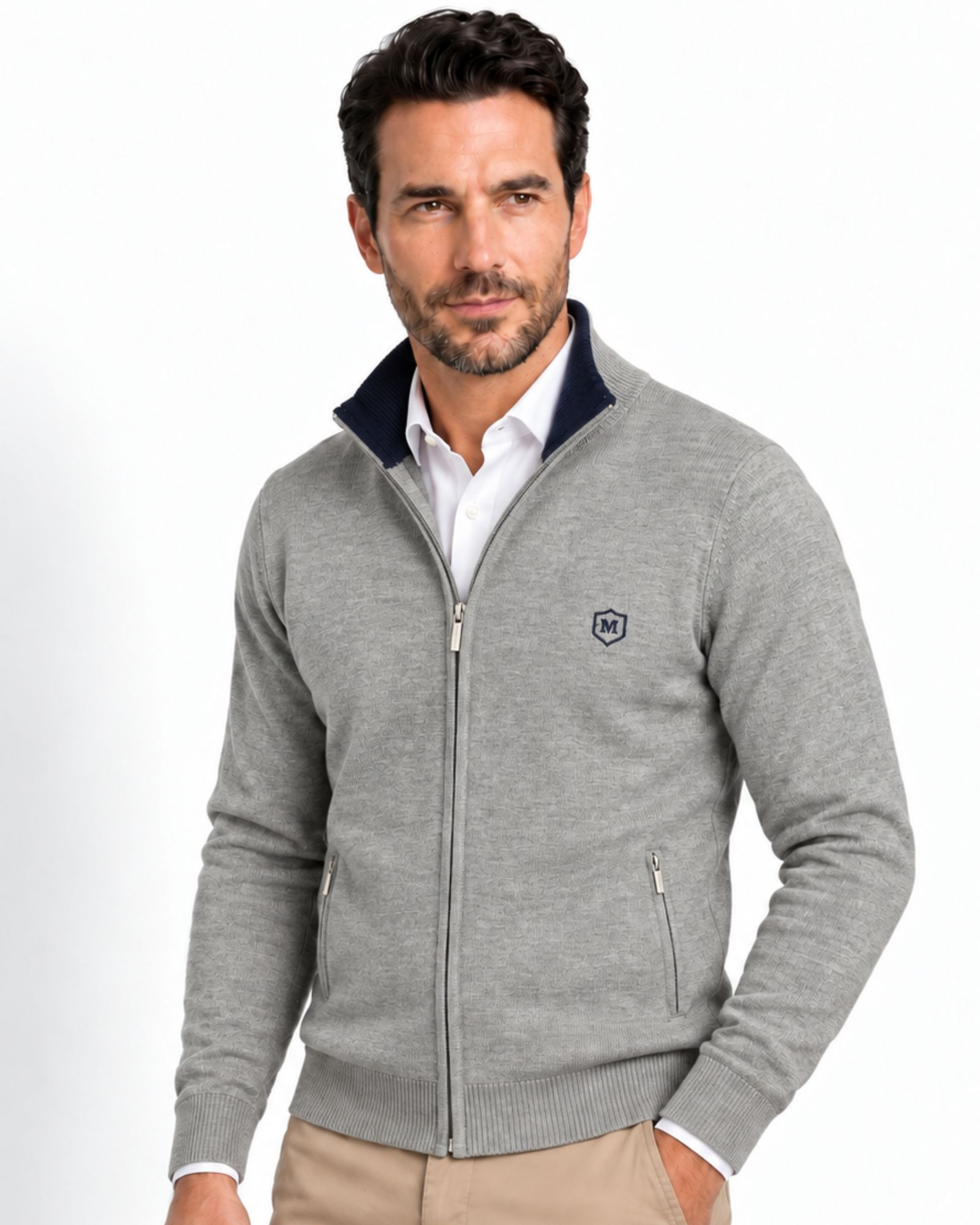 Chaqueta básica serie 140 color gris