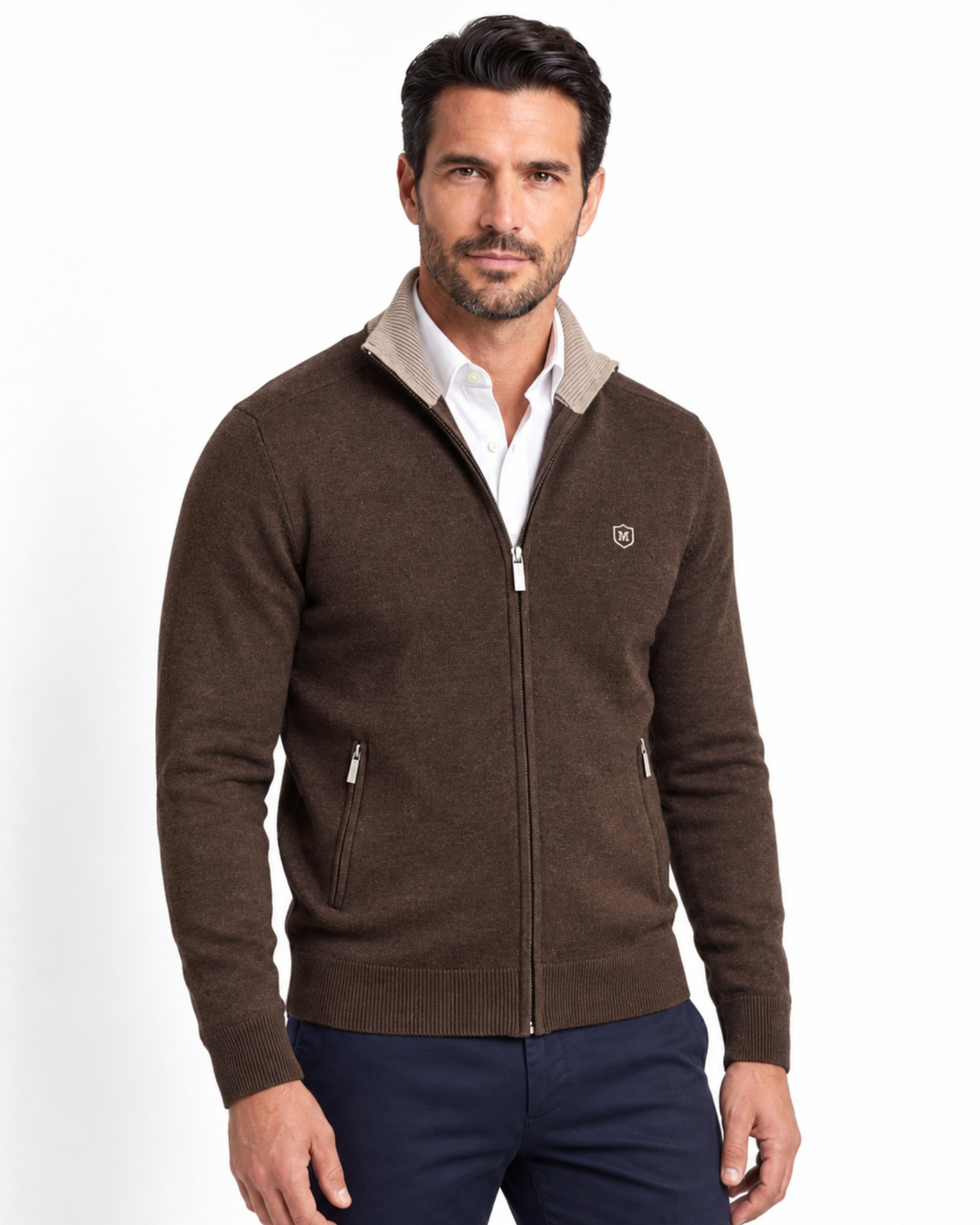 Chaqueta básica serie 140 color marrón